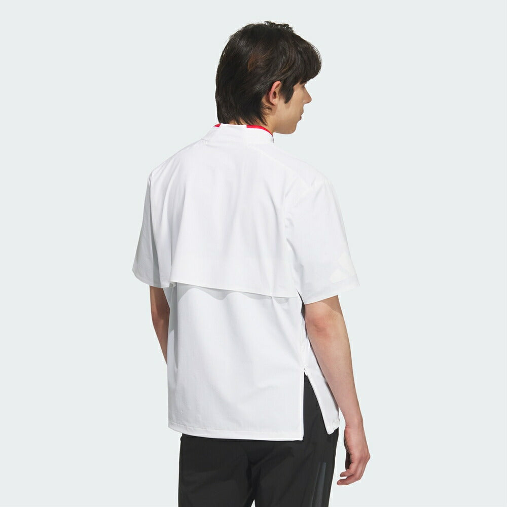 adidas アディゼロ 撥水 ハーフジップ 半袖ウィンドウ 25SS KTN24