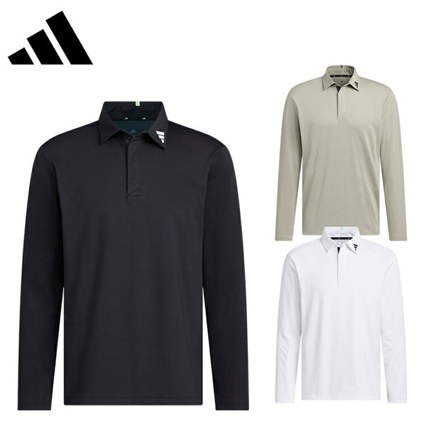ゴルフ - ウェア adidas（アディダス）製品。adidas アディゼロ ジャガード長袖ポロ 25FW JWJ84
