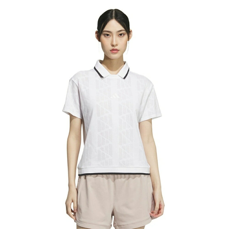 ベストスポーツ adidas（アディダス）製品。adidas ビヨンド ザ コース ジャガードBOS ロゴ ボックスシルエット 半袖ポロ 25SS KTN34