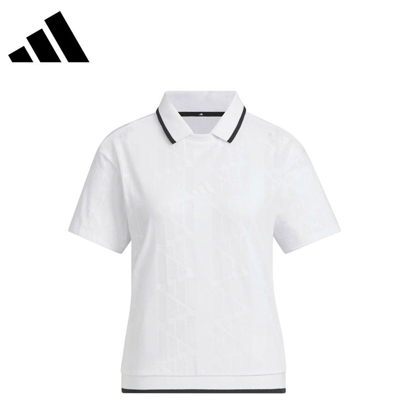 ベストスポーツ adidas（アディダス）製品。adidas ビヨンド ザ コース ジャガードBOS ロゴ ボックスシルエット 半袖ポロ 25SS KTN34