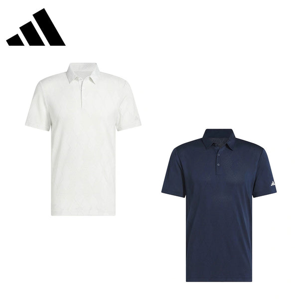 ゴルフ - ウェア adidas（アディダス）製品。adidas メッシュアーガイル 半袖シャツ 25SS KUH63