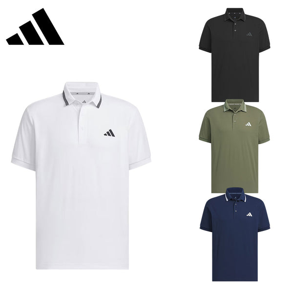 ゴルフ - ウェア adidas（アディダス）製品。adidas ワンポイントロゴ UVケア付き半袖ポロ 25SS KVH14
