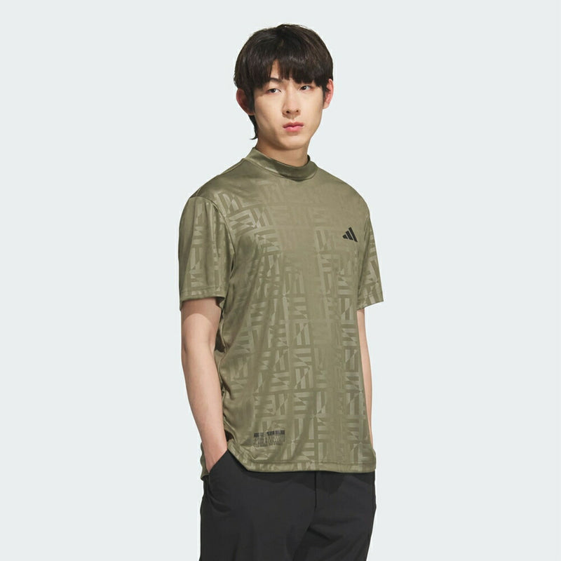 ベストスポーツ adidas（アディダス）製品。adidas BOSロゴ柄デボス モックネック 半袖シャツ 25SS KVH25