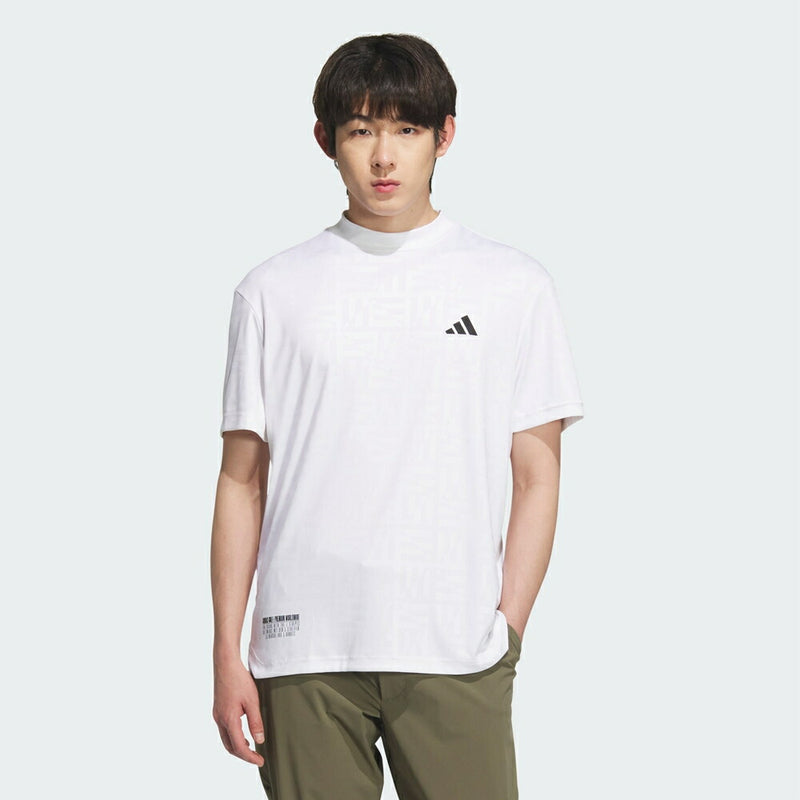 ベストスポーツ adidas（アディダス）製品。adidas BOSロゴ柄デボス モックネック 半袖シャツ 25SS KVH25