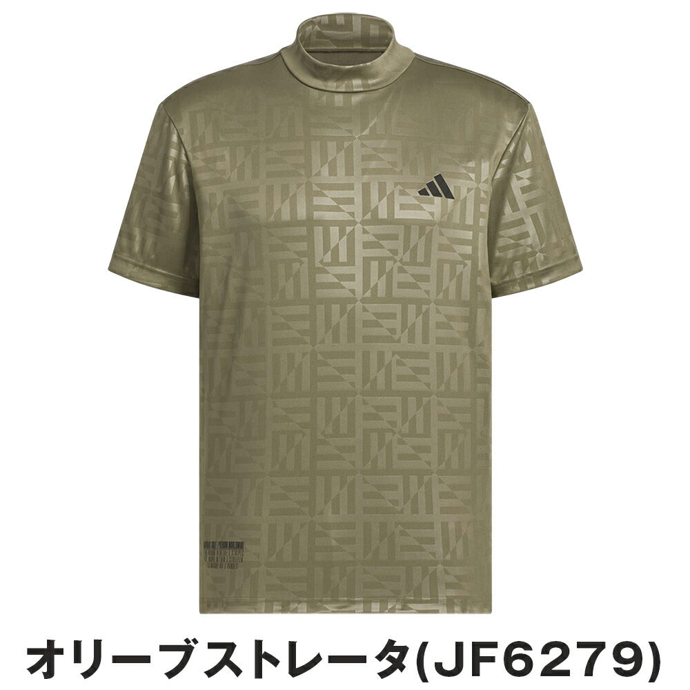 adidas BOSロゴ柄デボス モックネック 半袖シャツ 25SS KVH25 | 自転車