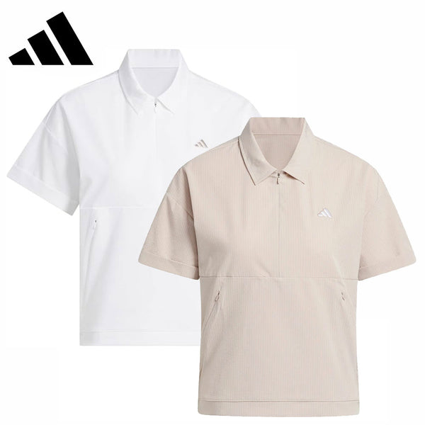 ゴルフ - ウェア adidas ビヨンド ザ コース 撥水 ボックスシルエット 2way半袖シャツ 25SS KWH87
