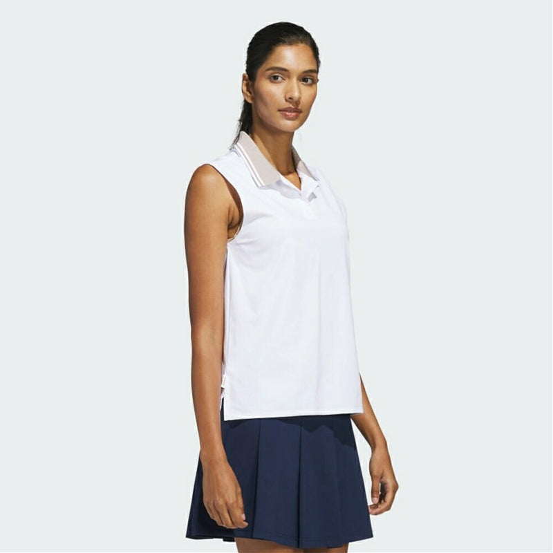 ベストスポーツ adidas（アディダス）製品。adidas ビヨンド ザ コース ルーズ ツイストニット ツーボタン ノースリーブポロ 25SS KWI00