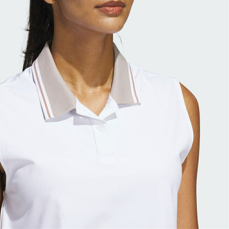ベストスポーツ adidas（アディダス）製品。adidas ビヨンド ザ コース ルーズ ツイストニット ツーボタン ノースリーブポロ 25SS KWI00