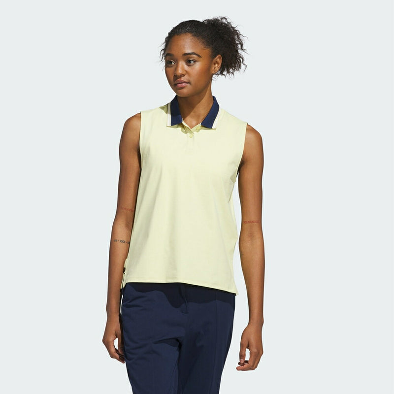 ベストスポーツ adidas（アディダス）製品。adidas ビヨンド ザ コース ルーズ ツイストニット ツーボタン ノースリーブポロ 25SS KWI00