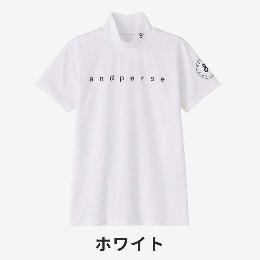 and per se アンパスィ 長袖 モックネックシャツ メンズ ゴルフ