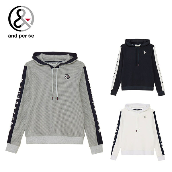 ゴルフ - ウェア and per se（アンパスィ）製品。and per se エアレーテックメッシュ フーディープルオーバー(レディース) 25FW AFF6225J2