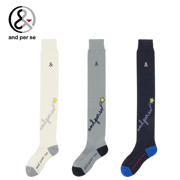 ゴルフ - ウェア and per se（アンパスィ）製品。and per se ニーハイソックス(レディース) 25FW AFF8145