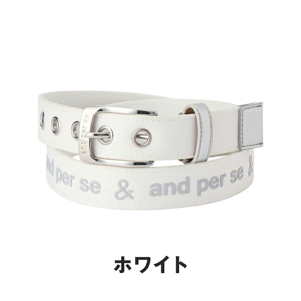 アンパスィ and per se ベルト エンボスベルト シルバー フリー and
