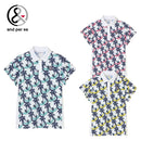 ベストスポーツ and per se（アンパスィ）製品。and per se プリンテッドSD 3Dワッフル半袖シャツ(レディース) 25SS AFS9665X3