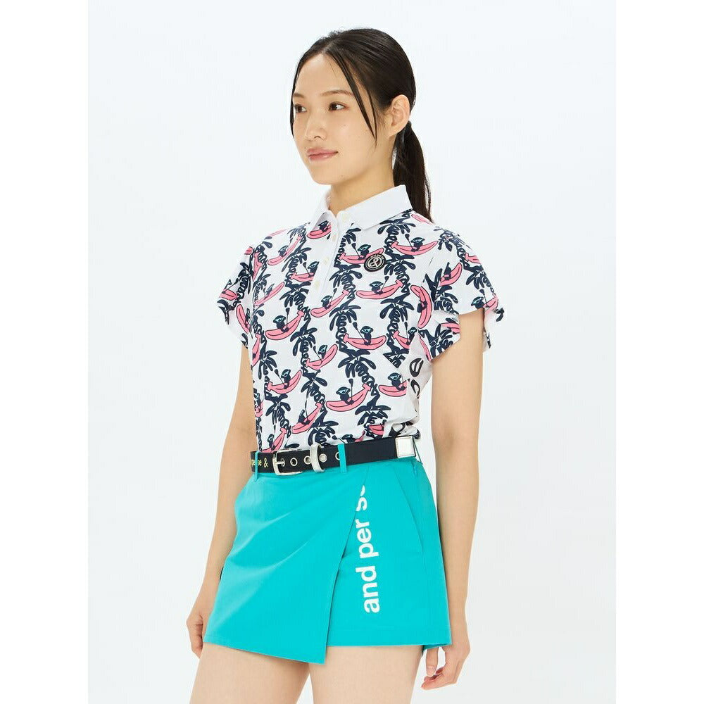 and per se プリンテッドSD 3Dワッフル半袖シャツ(レディース) 25SS