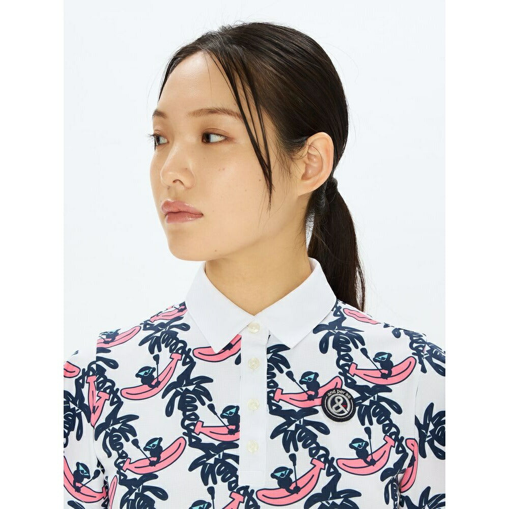 and per se プリンテッドSD 3Dワッフル半袖シャツ(レディース) 25SS
