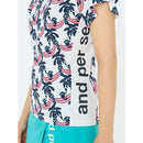 ベストスポーツ and per se（アンパスィ）製品。and per se プリンテッドSD 3Dワッフル半袖シャツ(レディース) 25SS AFS9665X3