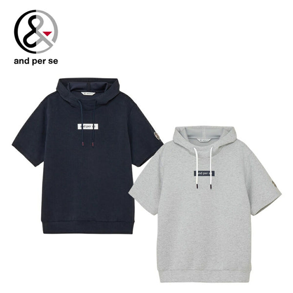 ゴルフ - ウェア and per se（アンパスィ）製品。and per se ショットスムーザースウェット半袖フーディーシャツ(メンズ) 25FW AMF6505J1