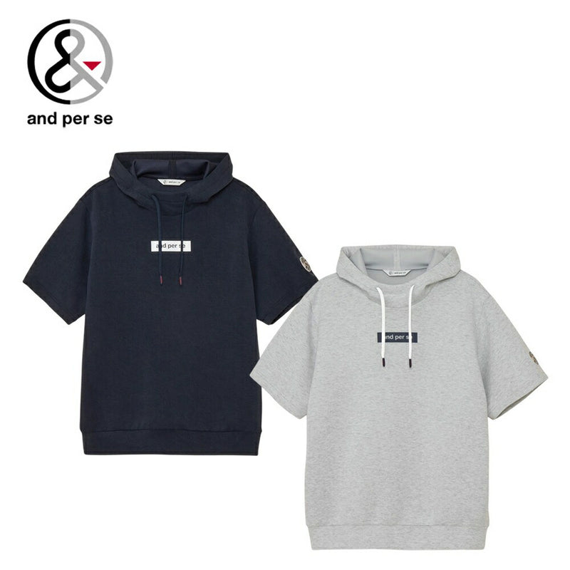 ベストスポーツ and per se（アンパスィ）製品。and per se ショットスムーザースウェット半袖フーディーシャツ(メンズ) 25FW AMF6505J1