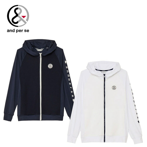ゴルフ - ウェア and per se（アンパスィ）製品。and per se エアレーテックメッシュ フーディーブルゾン(メンズ) 25FW AMF6915J2