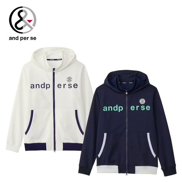ゴルフ - ウェア - メンズ and per se（アンパスィ）製品。and per se エアロスウェット フーディーブルゾン(メンズ) 25SS AMS6905J2