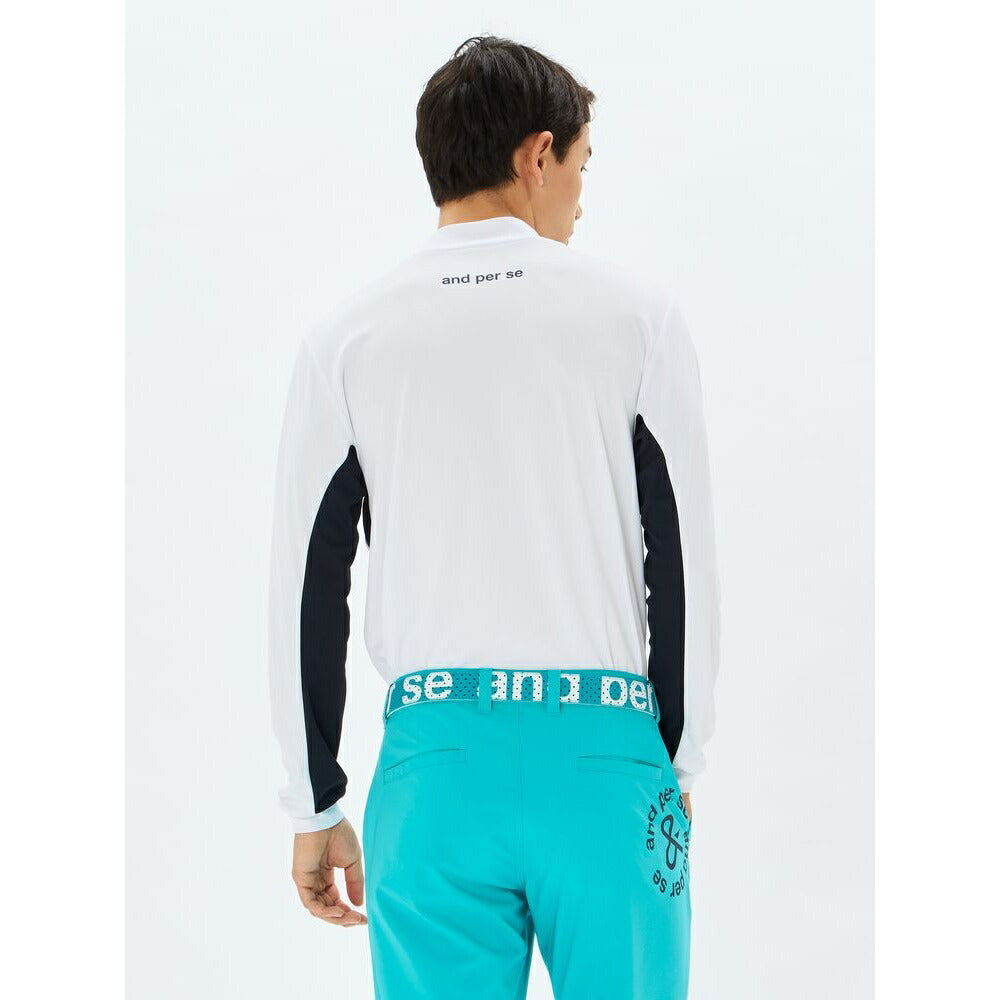 and per se ソルケアハニカム長袖モックネックシャツ(メンズ) 25SS