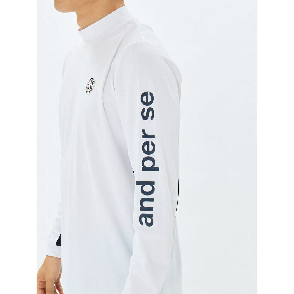 and per se ソルケアハニカム長袖モックネックシャツ(メンズ) 25SS