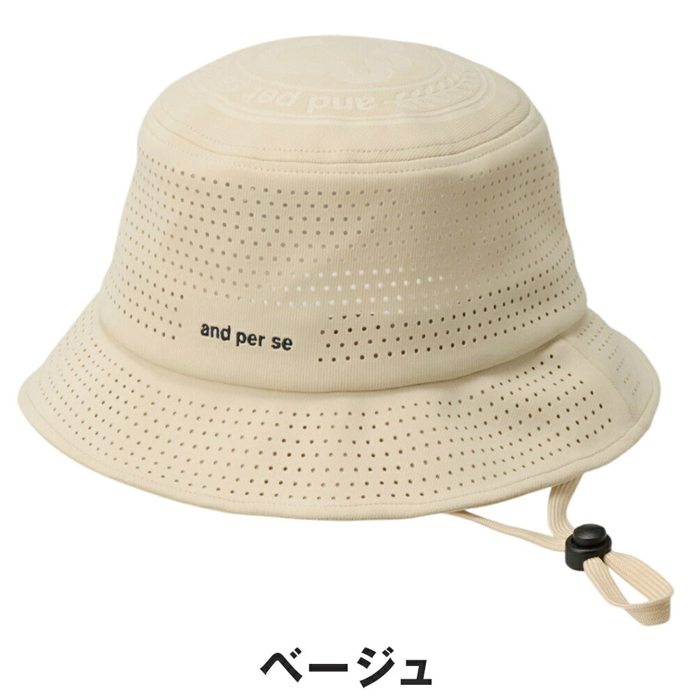 and per se パンチングメッシュバケットハット(ユニセックス) 26SS