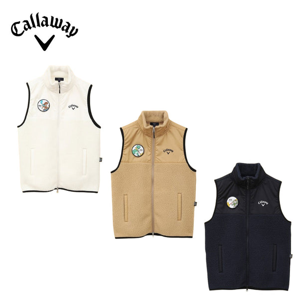 割引対象商品（3,000円以上） Callaway（キャロウェイ）製品。Callaway ToyStory / Callaway Collection シェルパフリースボアベスト 24FW C24216130