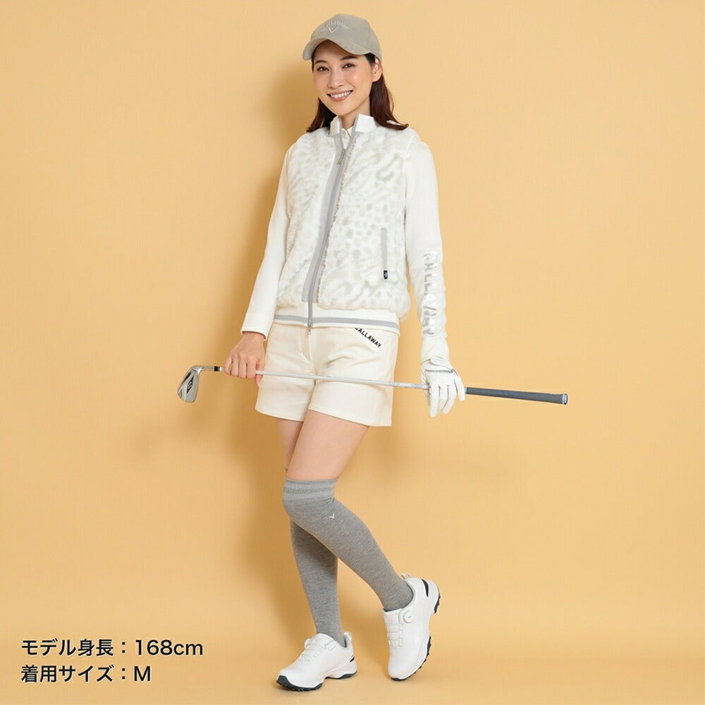Callaway レオパードプリントファーベスト 24FW C24216203 | 自転車