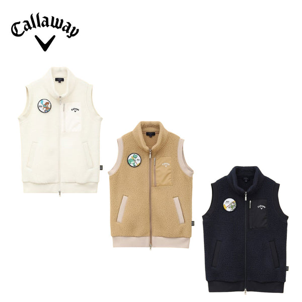 割引対象商品（3,000円以上） Callaway（キャロウェイ）製品。Callaway ToyStory / Callaway Collection シェルパフリースボアベスト 24FW C24216230