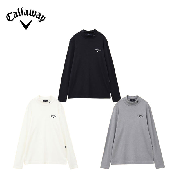 割引対象商品（3,000円以上） Callaway（キャロウェイ）製品。Callaway 裏起毛スムースモックネックシャツ 24FW C24233108