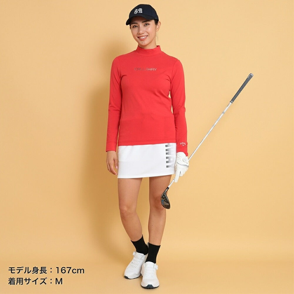 Callaway メタリックロゴ長袖モックネックシャツ 24FW C24233200