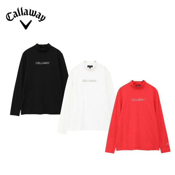 割引対象商品（3,000円以上） Callaway（キャロウェイ）製品。Callaway メタリックロゴ長袖モックネックシャツ 24FW C24233200