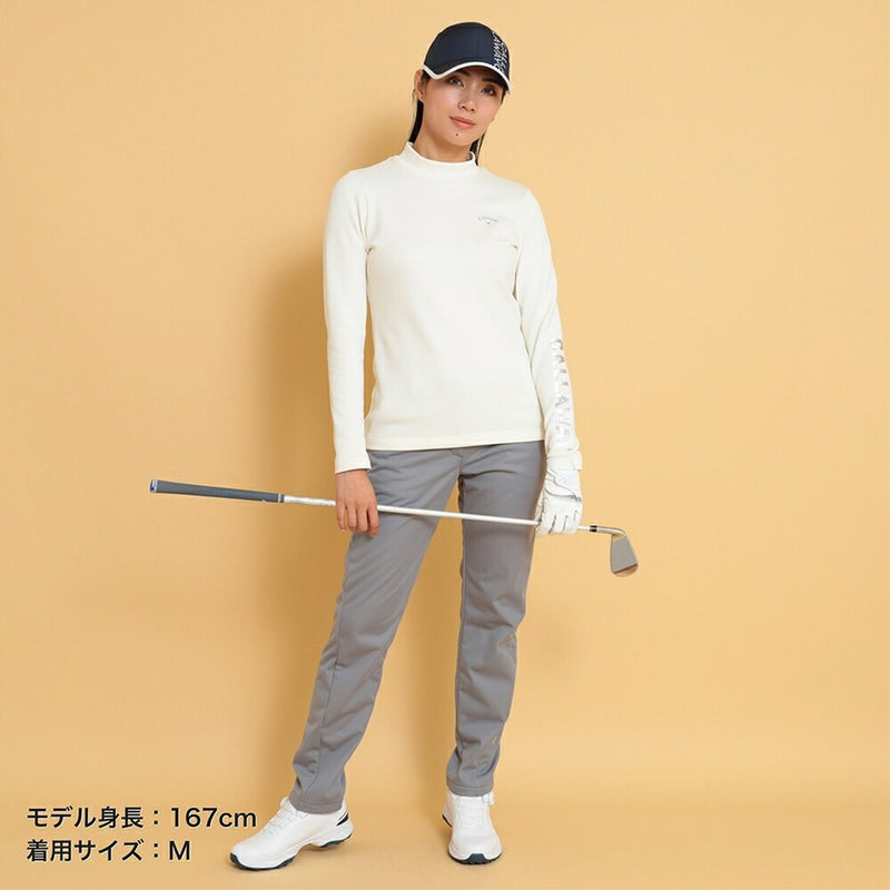 ベストスポーツ Callaway（キャロウェイ）製品。Callaway メタリックロゴ長袖モックネックシャツ 24FW C24233204