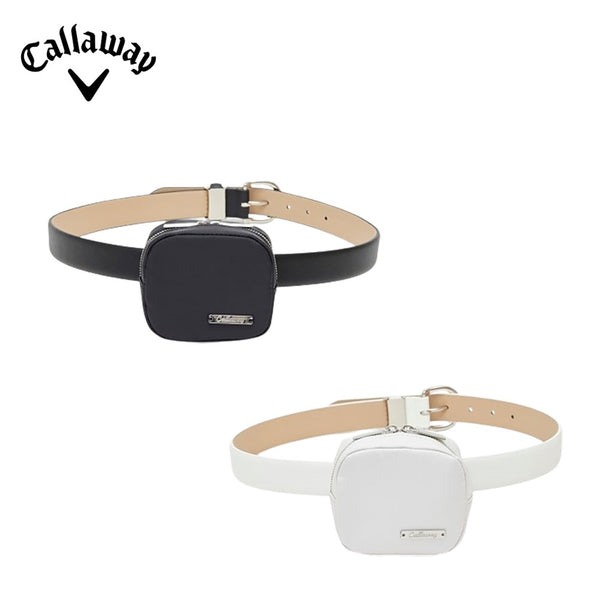 美品】Callaway シルバー ポーチ付きベルト（UnivoColors