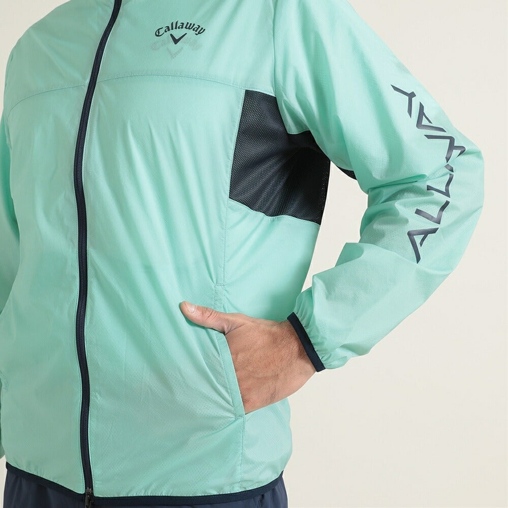新品未使用☆Callaway 黄緑ジャケット Mサイズ Callaway ストレッチリップストップフルジップブルゾン 25SS C25115100