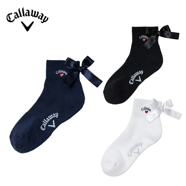 商品 Callaway（キャロウェイ）製品。Callaway ラブキャロウェイ リボンショートソックス 23FW C23293206