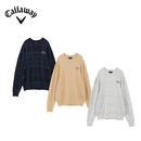ベストスポーツ Callaway（キャロウェイ）製品。Callaway 河本プロ着用 ミニブークレチェック柄クルーネックニット 24SS C24118100