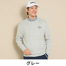 ベストスポーツ Callaway（キャロウェイ）製品。Callaway 河本プロ着用 ミニブークレチェック柄クルーネックニット 24SS C24118100