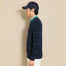 ベストスポーツ Callaway（キャロウェイ）製品。Callaway 河本プロ着用 ミニブークレチェック柄クルーネックニット 24SS C24118100