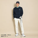 ベストスポーツ Callaway（キャロウェイ）製品。Callaway 河本プロ着用 ミニブークレチェック柄クルーネックニット 24SS C24118100
