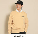 ベストスポーツ Callaway（キャロウェイ）製品。Callaway 河本プロ着用 ミニブークレチェック柄クルーネックニット 24SS C24118100