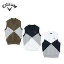 ベストスポーツ Callaway（キャロウェイ）製品。Callaway アーガイル綿タッチVネックニットベスト 24SS C24119102