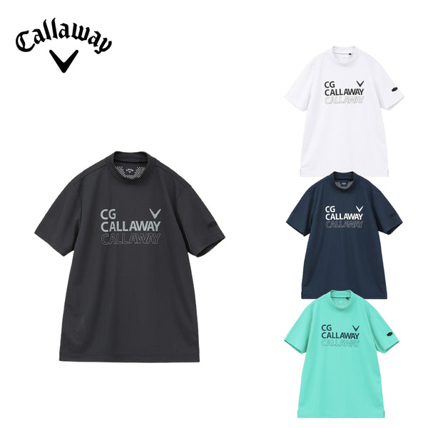 ゴルフ - ウェア Callaway（キャロウェイ）製品。Callaway クローズドメッシュ半袖モックネックシャツ 24SS C24134105
