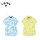 ベストスポーツ Callaway（キャロウェイ）製品。Callaway 藤田プロ着用 裏クール アイレットカノコフラワープリントシャツ 24SS C24134219