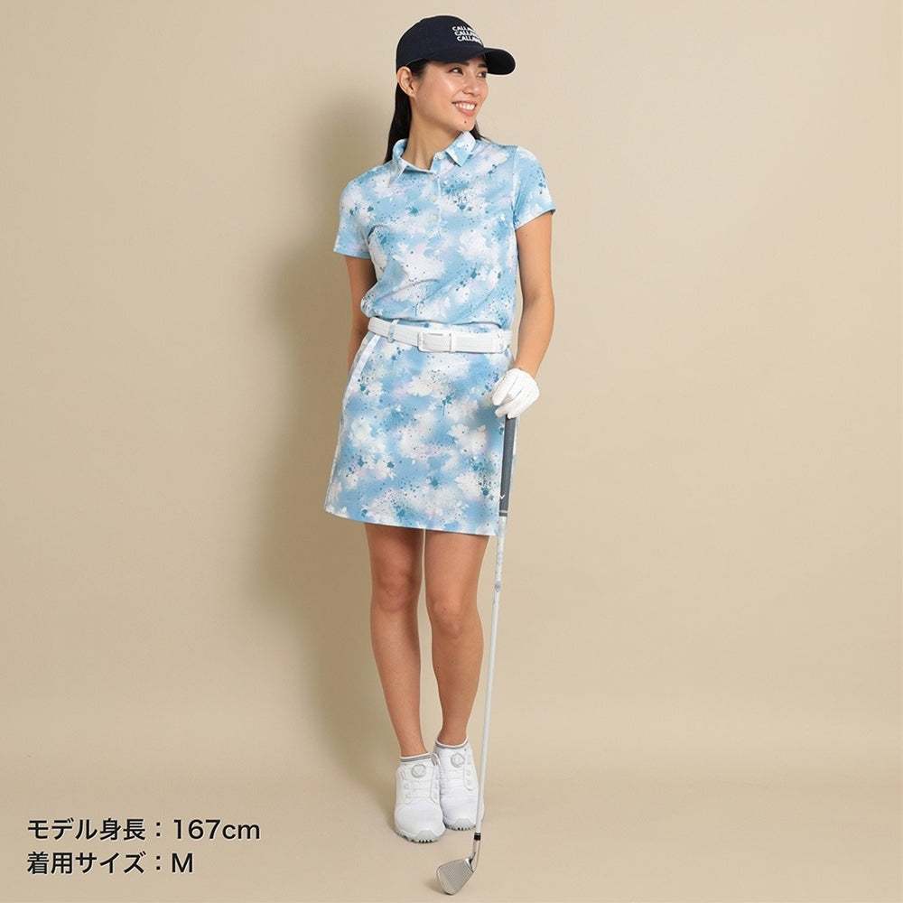 Callaway 藤田プロ着用 裏クール アイレットカノコフラワープリント