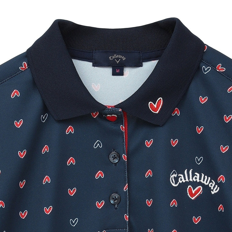 ベストスポーツ Callaway（キャロウェイ）製品。Callaway 藤田プロ着用 ラブキャロウェイ カノコ半袖ポロシャツ 24SS C24134222