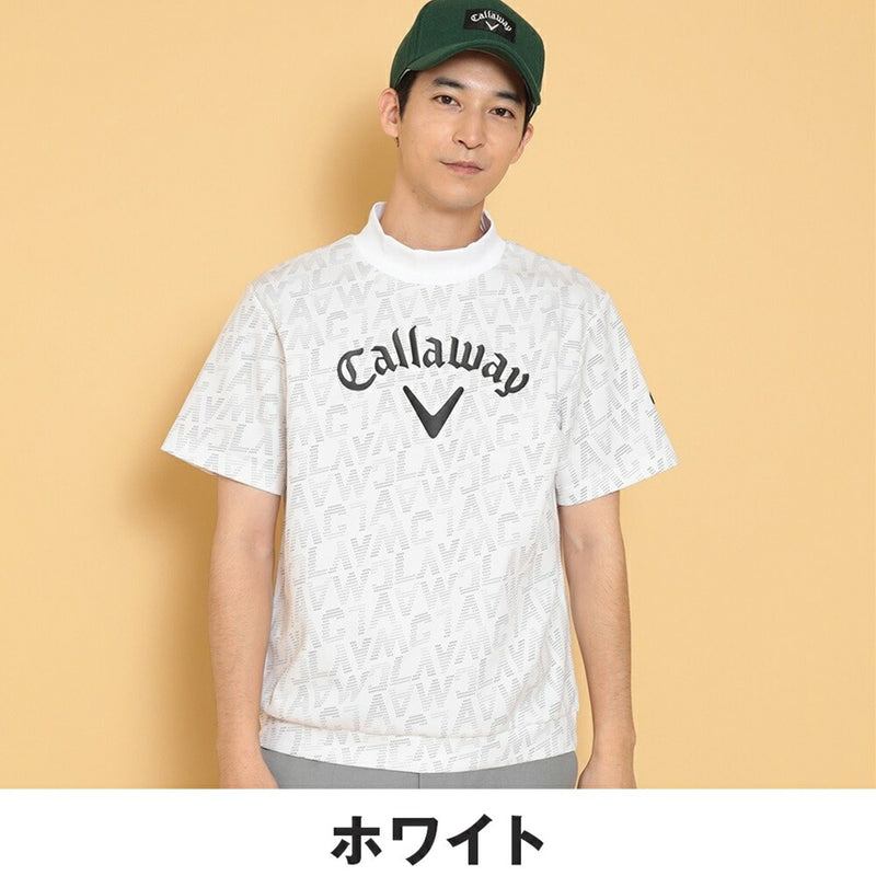 ベストスポーツ Callaway（キャロウェイ）製品。Callaway ロゴプリントハーフゲージ半袖スウェット 24FW C24217103