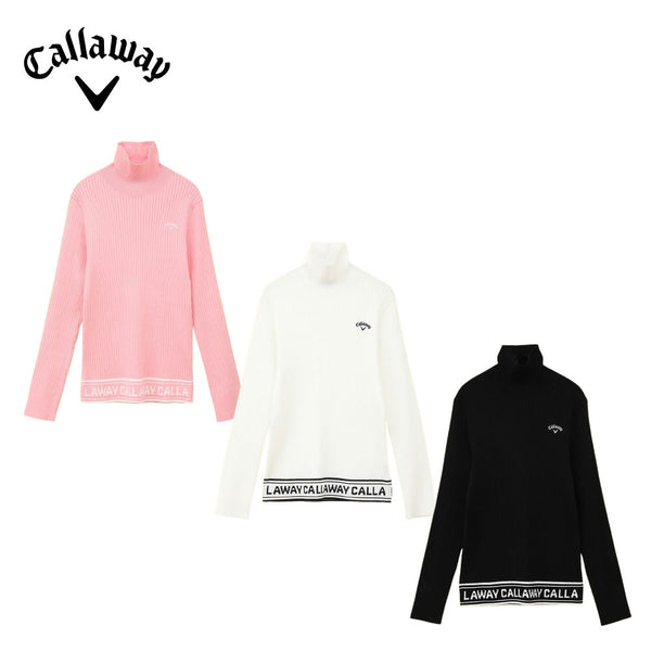 割引対象商品（3,000円以上） Callaway（キャロウェイ）製品。Callaway 長袖ハイネックプレーンニット 24FW C24218202